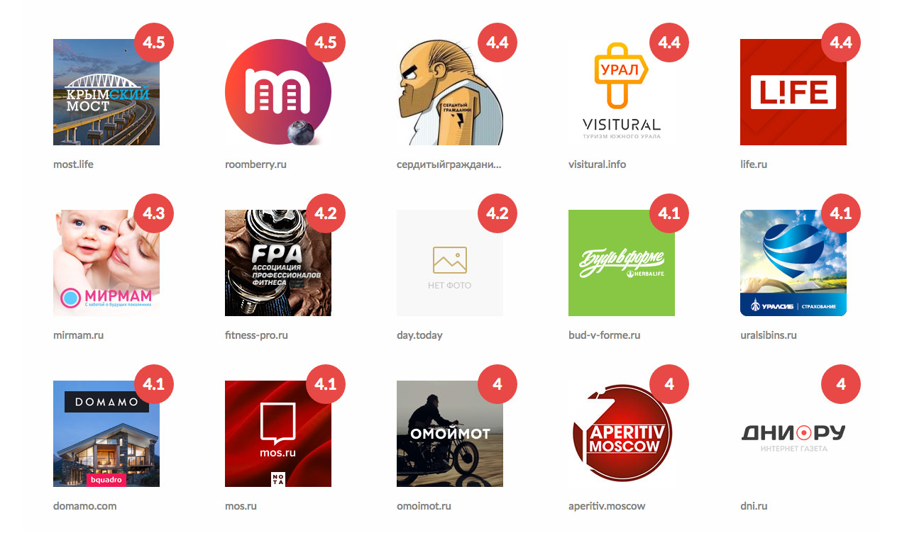 Работы участников конкурса Рейтинг Рунета (Rating Runeta) 2016