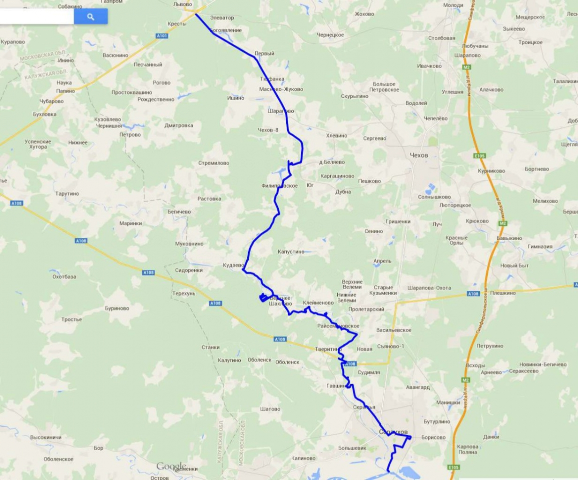 Реальный маршрут