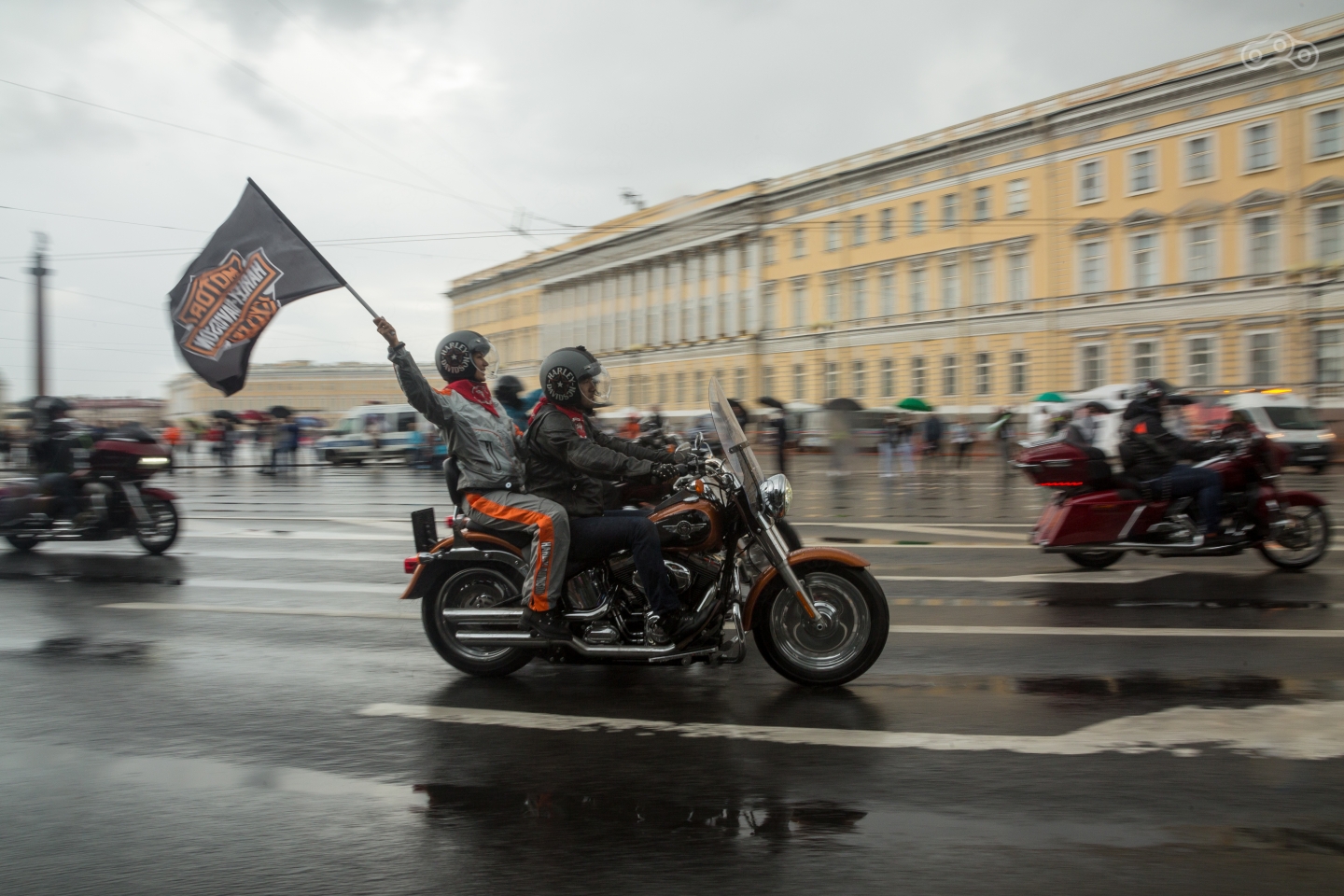 Дождь – не помеха настоящим фанатам «Харли»!
