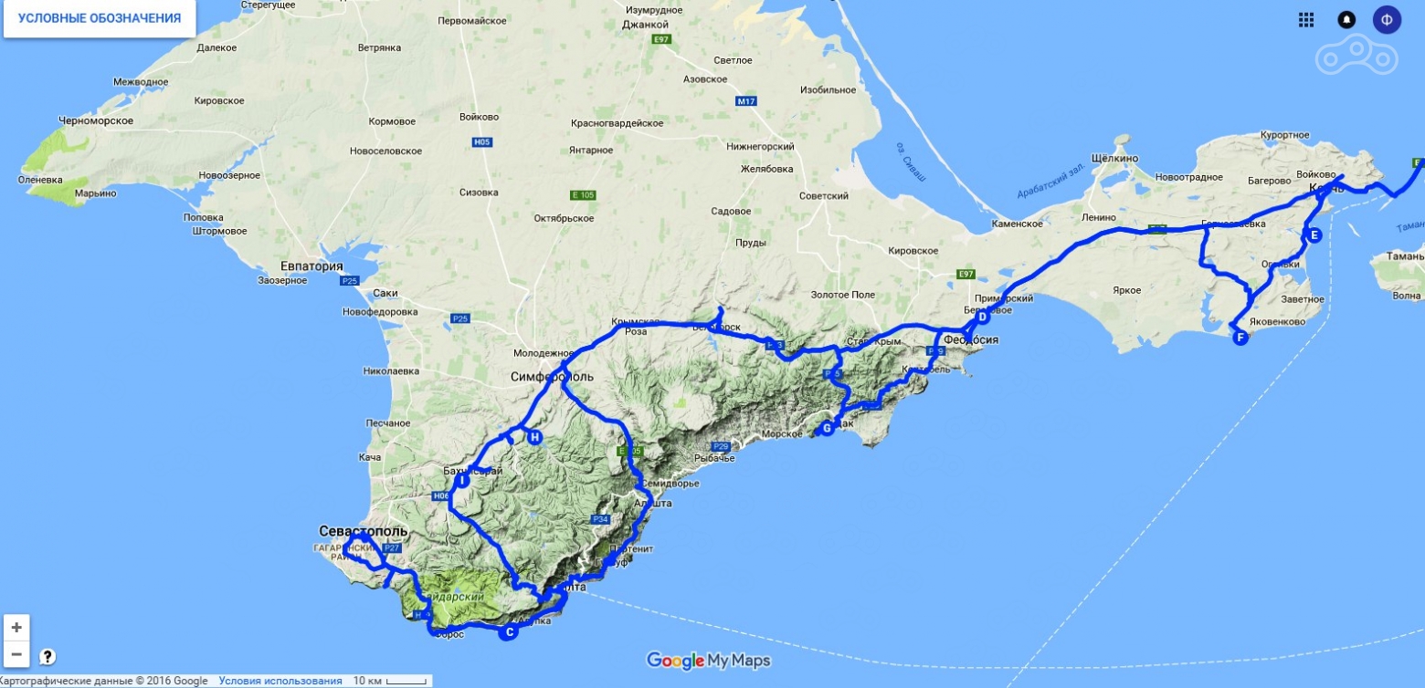 Крым с востока на запад и обратно