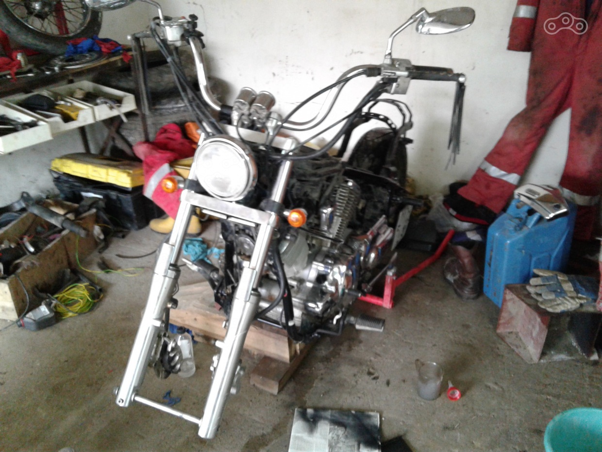 Новая вилка и руль