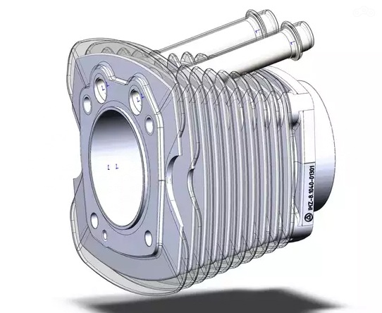 Цилиндр с увеличенной площадью рёбер охлаждения