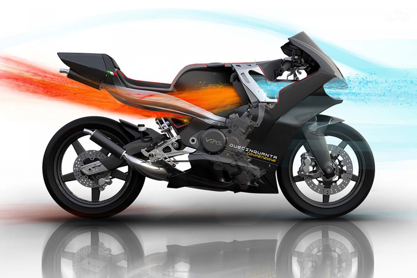 Большое внимание инженеры F1 уделили аэродинамике мотоцикла