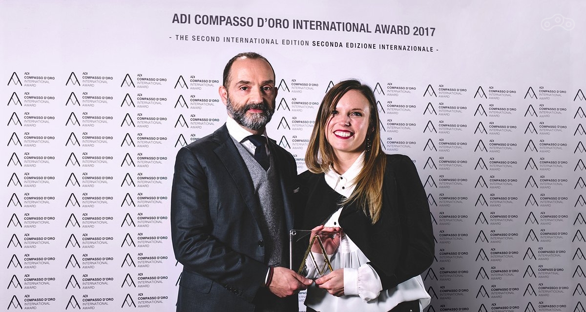 На вручении премии Compasso d'Oro 2017